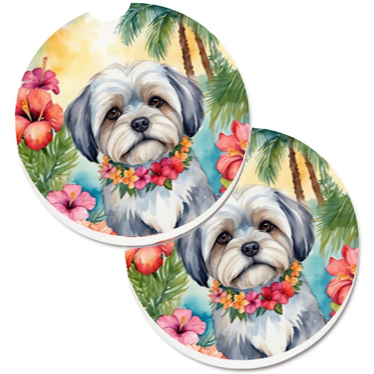 Edge Collections - Multicolor - Exotic Beach Car Coasters Set for Vehicles